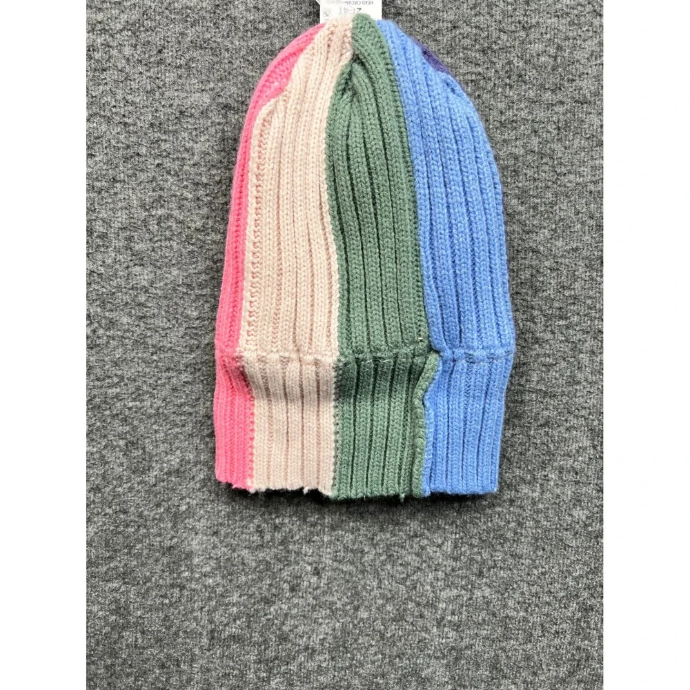 OshKosh Beanie Toddler 2T/4T Multi-Color Ribbed Fleece Lined Winter Hat